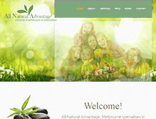 Tablet Screenshot of allnaturaladvantage.com.au